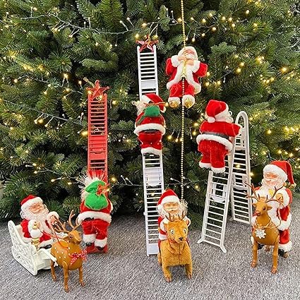 Climbing Santa Ladder Decoration