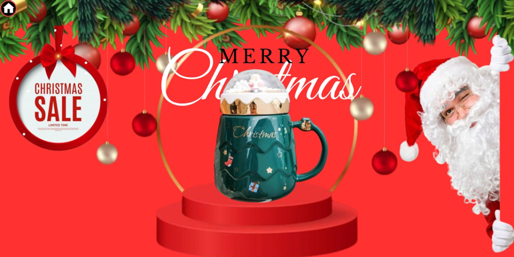 3D Happy Christmas Mugs